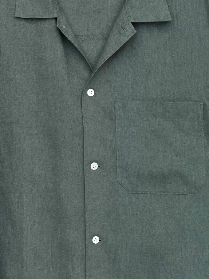 Kortærmet linnedskjorte