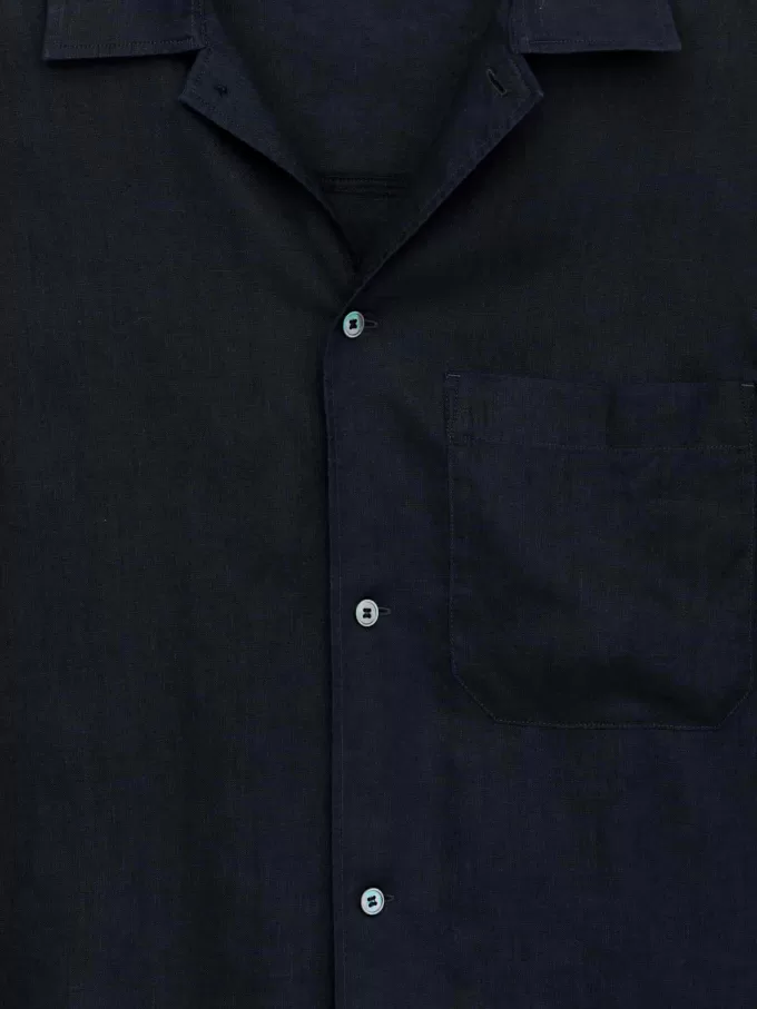 Kortærmet linnedskjorte