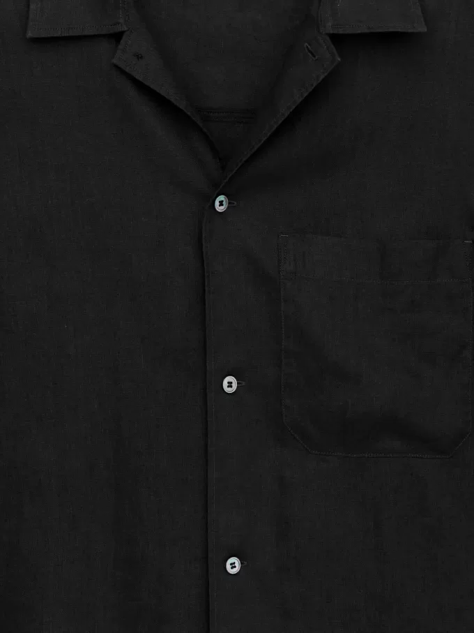 Kortærmet linnedskjorte