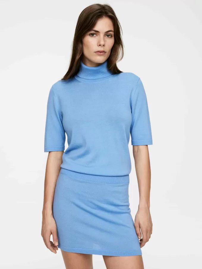 Kortærmet trøje med rullehals