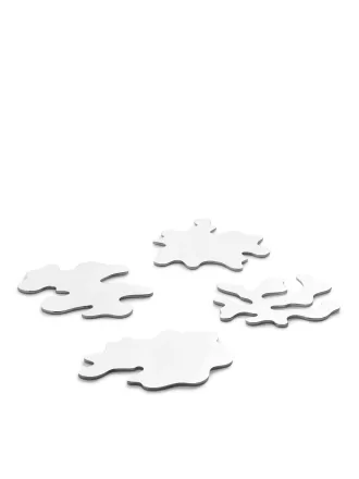 Kufferter i rustfrit stål med 4 stk