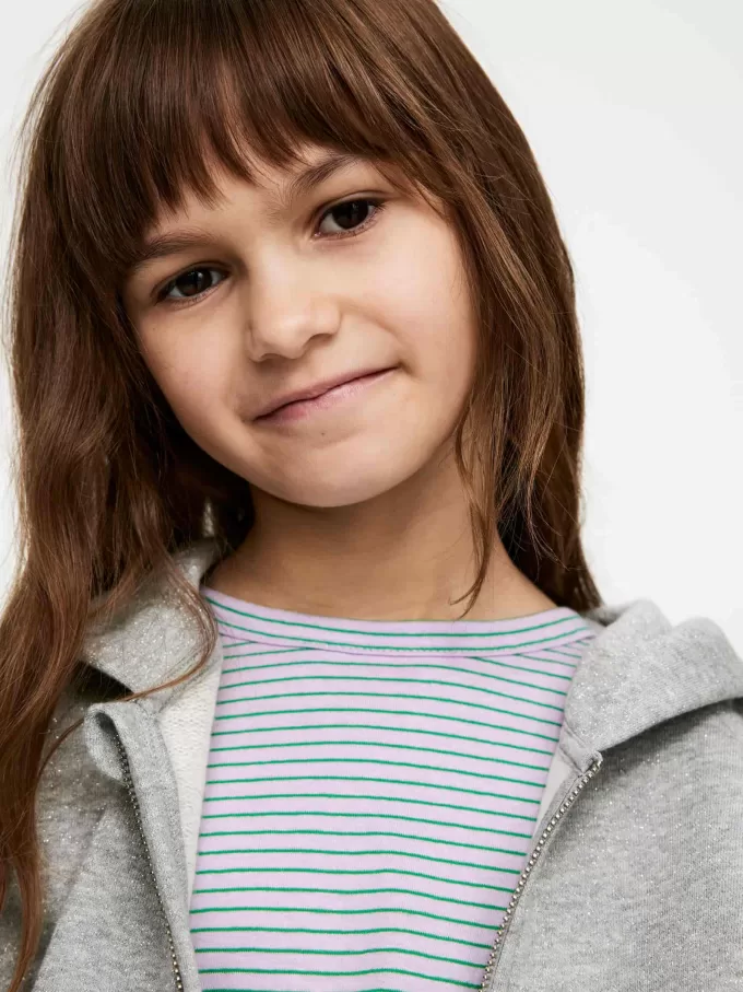 Langærmet T-shirt i bomuld