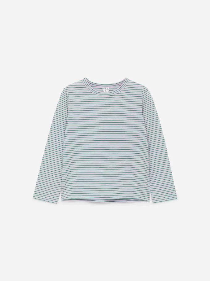 Langærmet T-shirt i bomuld