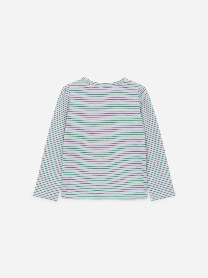 Langærmet T-shirt i bomuld