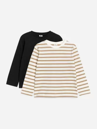 Langærmet T-shirt sæt med 2 stk