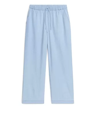 Lette denimbukser med snoretræk