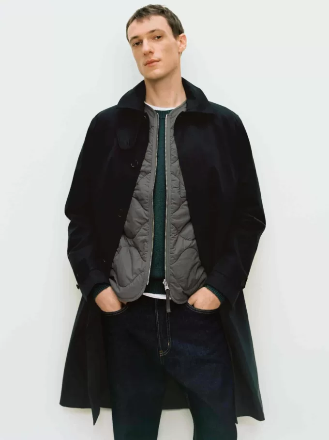 2-i-1 mellemlængde bilfrakke