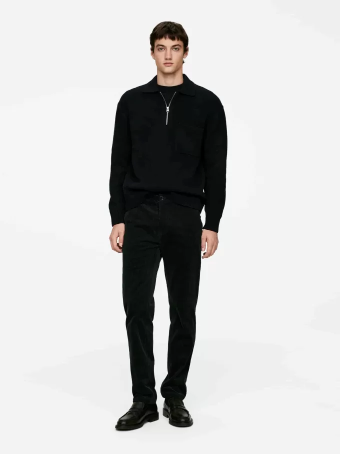 Lige pasform fløjlsbukser