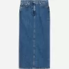 Maxi denim nederdel
