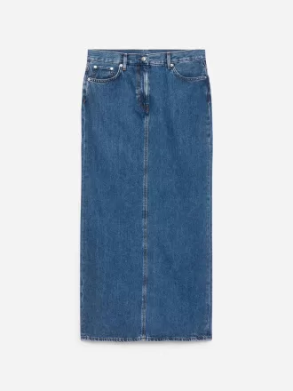 Maxi denim nederdel