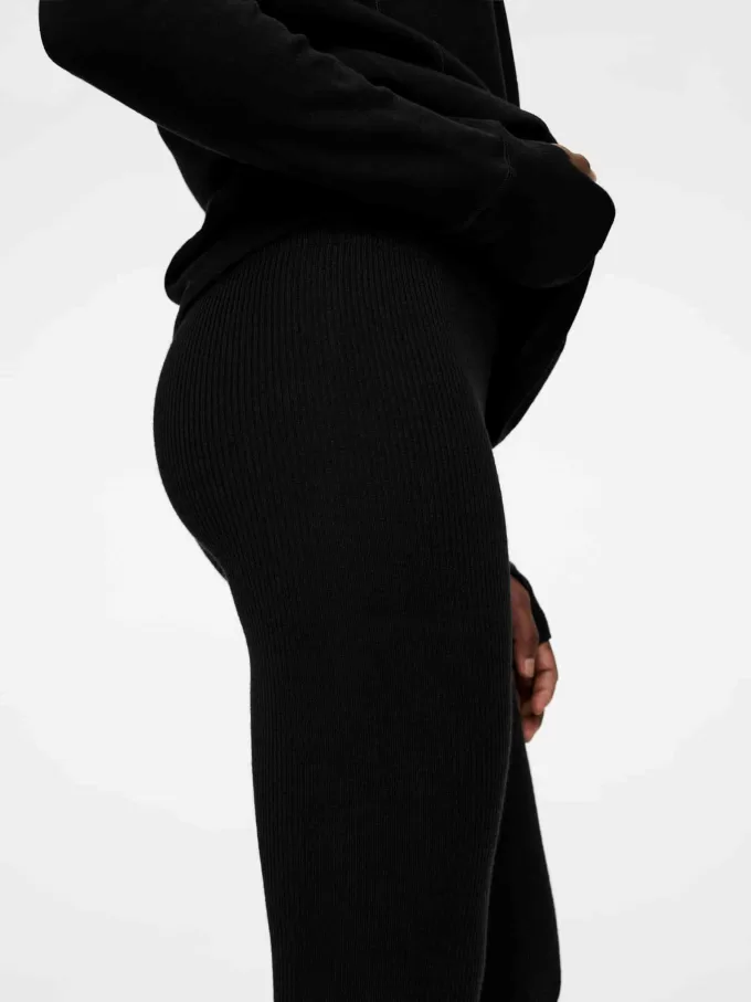 Merino-Blend Rib Leggings