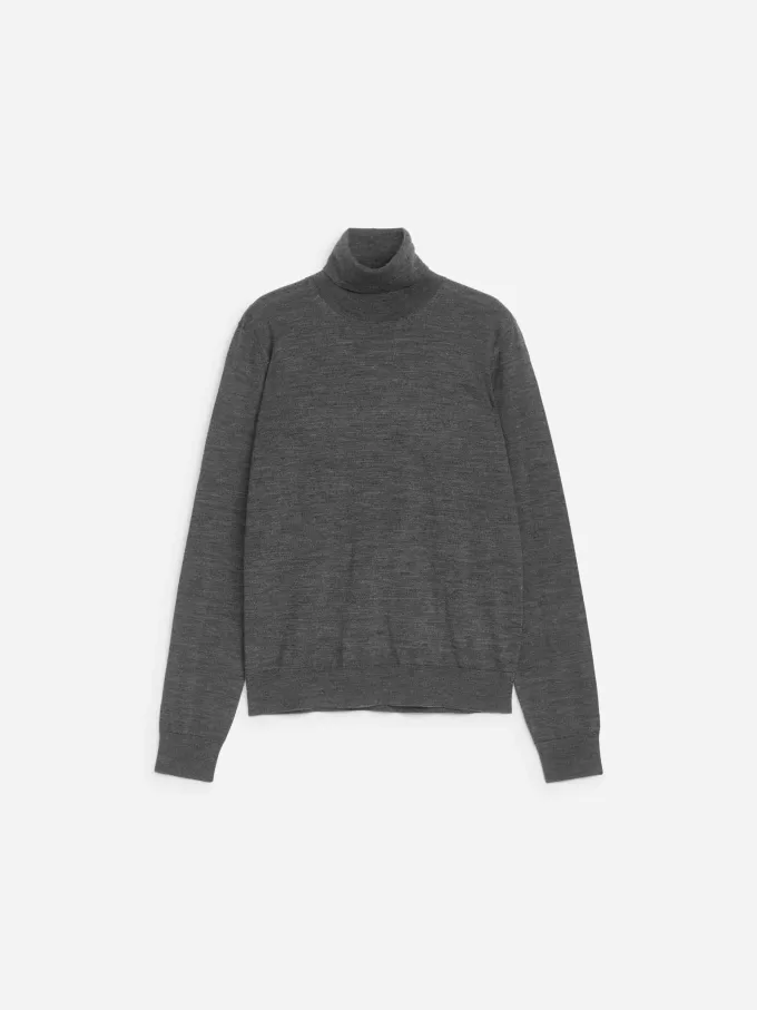 Merino trøje med rullehals Merino trøje med rullehals