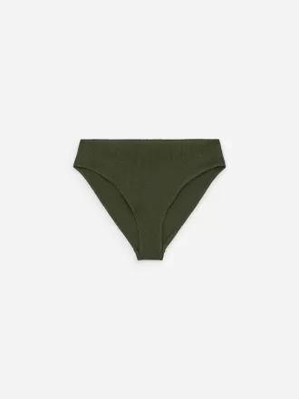 Mid Waist Crinkle Bikini Underdel