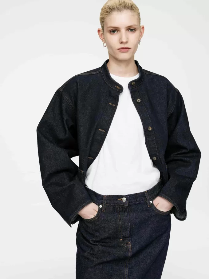 Midi denim nederdel Midi denim nederdel