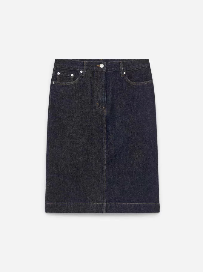 Midi denim nederdel Midi denim nederdel