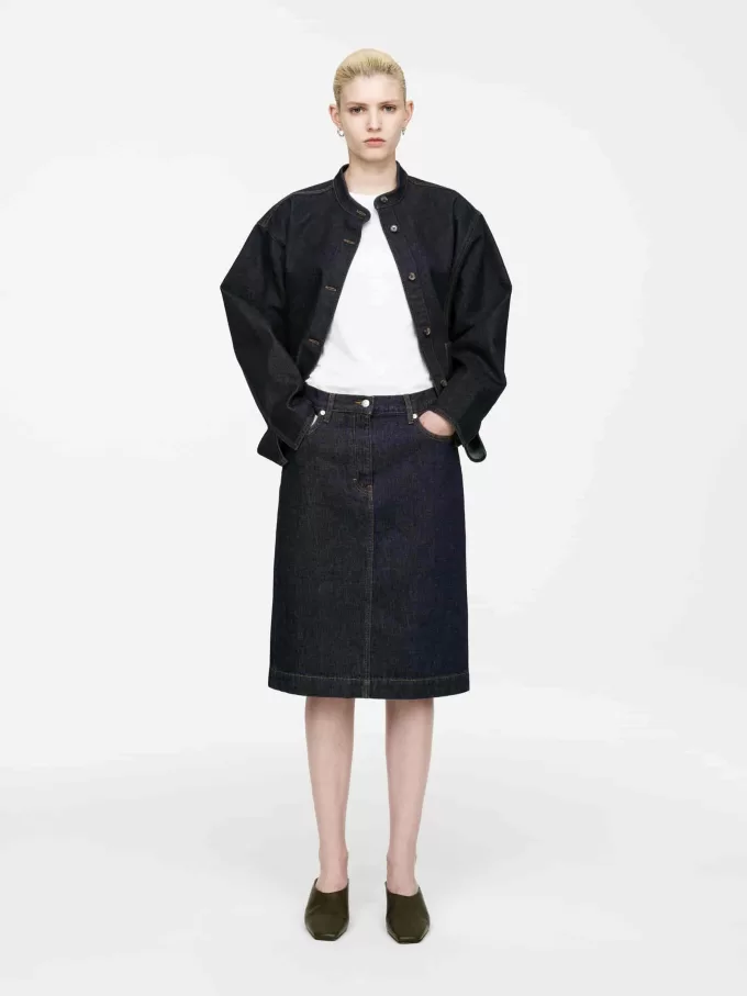 Midi denim nederdel Midi denim nederdel