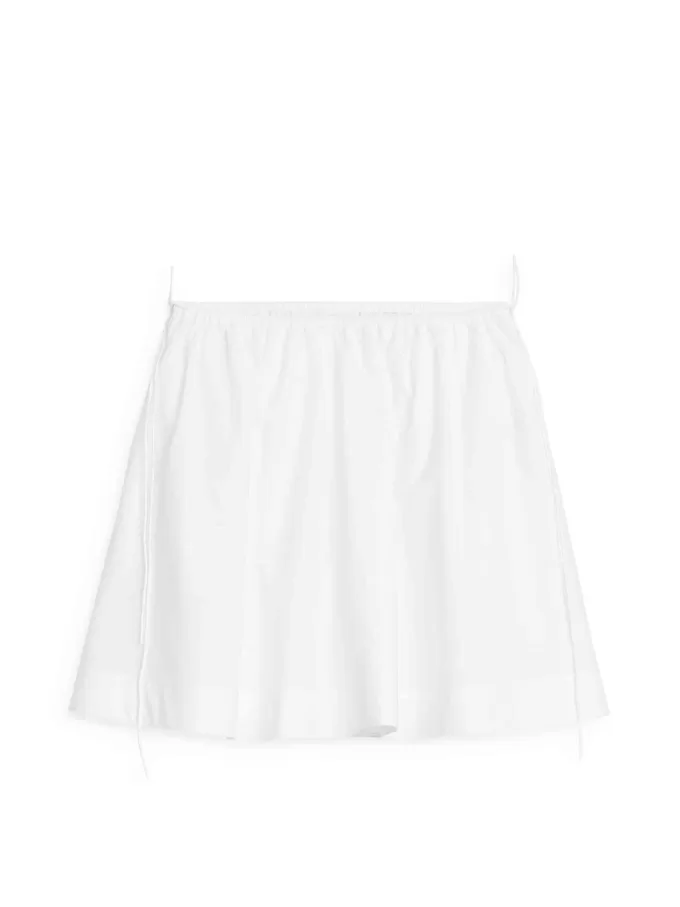 Mini bomuldsnederdel