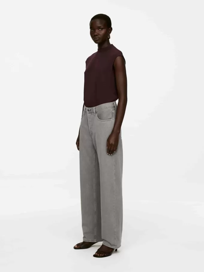 Mock-neck ærmeløs top