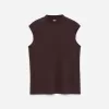 Mock-neck ærmeløs top