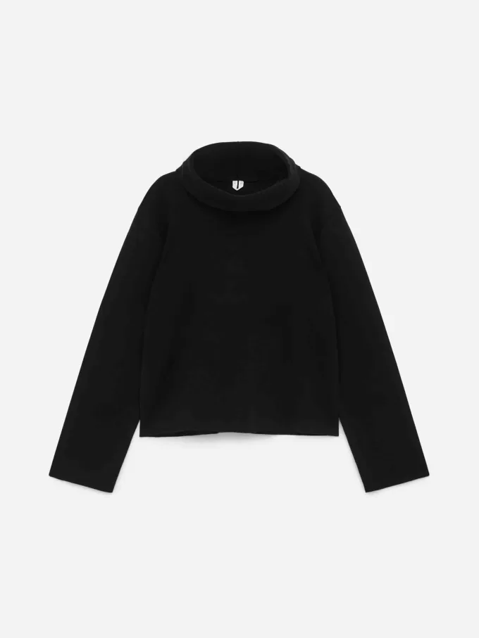 Mock-neck bomuldstrøje