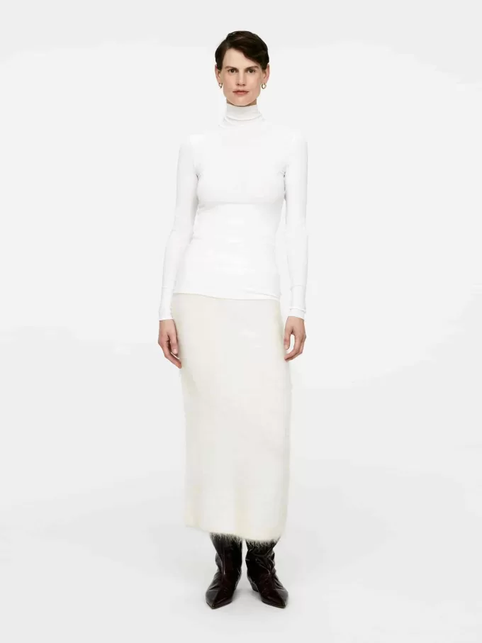 Mohair-uld-blandingsnederdel