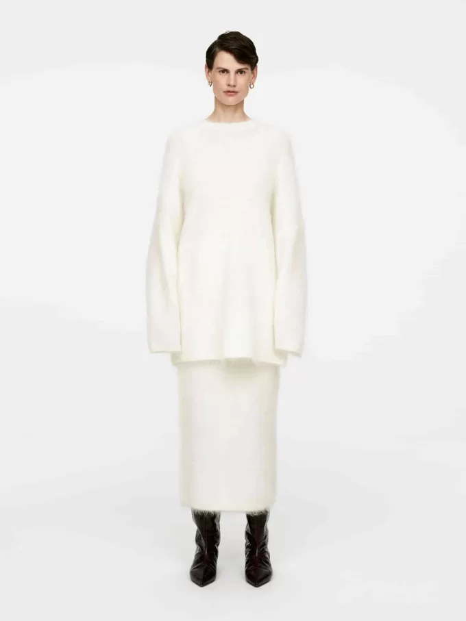 Mohair-uld-blandingsnederdel