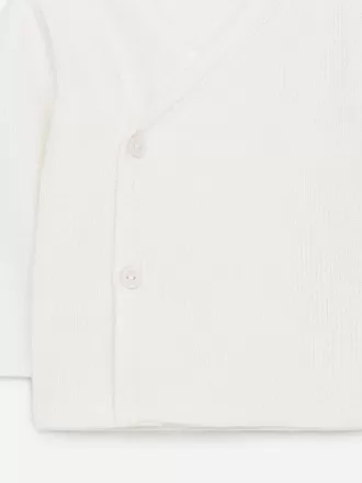 Nyfødt cardigan i blød bomuld Nyfødt cardigan i blød bomuld