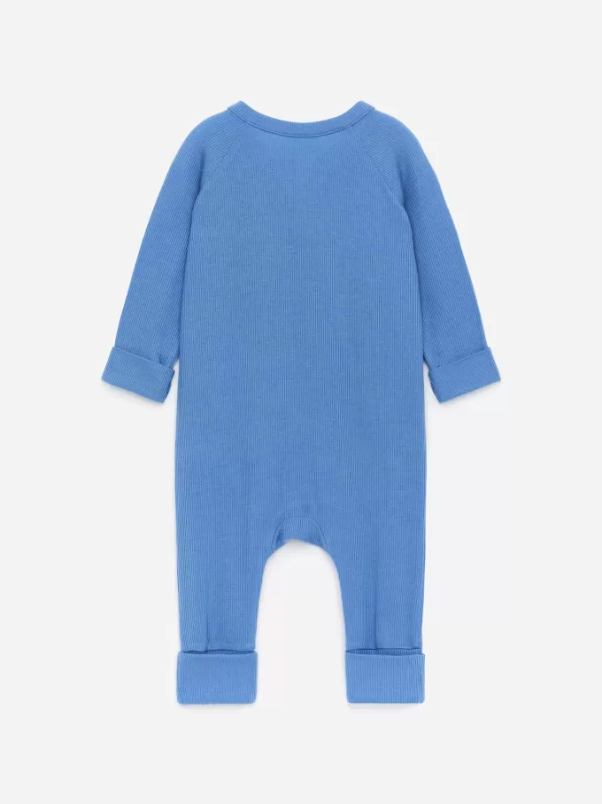 Nyfødt pyjamas med glat rib Nyfødt pyjamas med glat rib