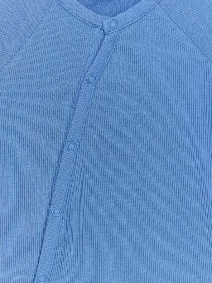 Nyfødt pyjamas med glat rib Nyfødt pyjamas med glat rib