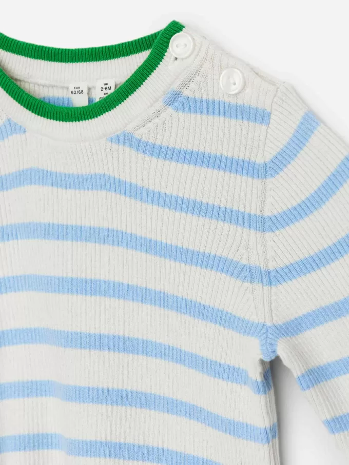 Nyfødt ribstrikket trøje