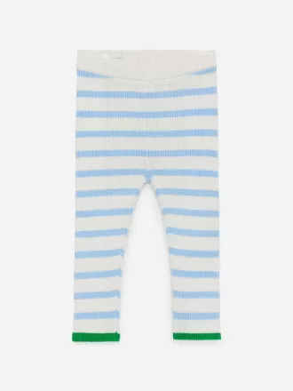 Nyfødte ribstrikkede leggings