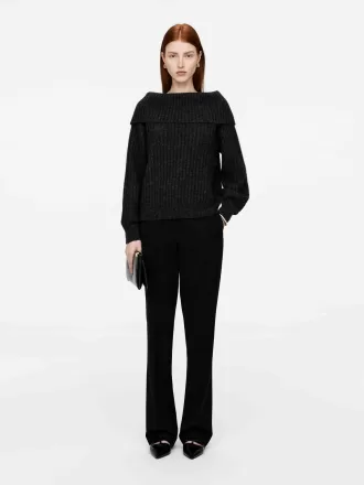 Off-Soulder Rib Jumper