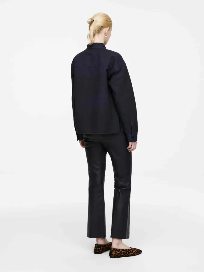 Overshirt i bomuld-hør