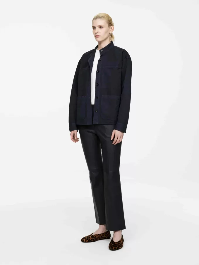 Overshirt i bomuld-hør