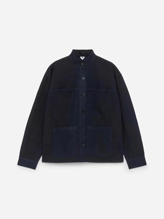 Overshirt i bomuld-hør