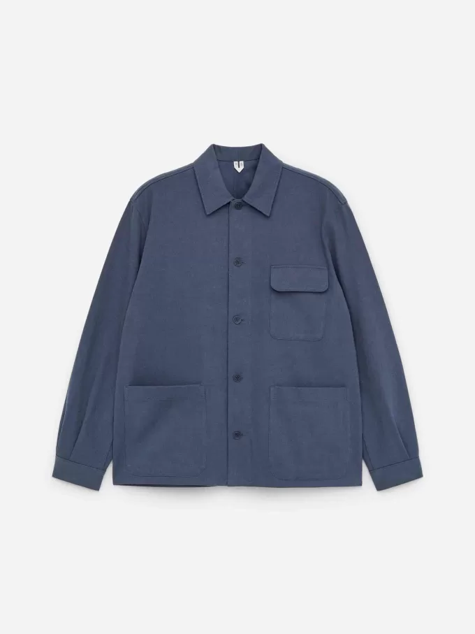 Overshirt i bomuld/hør
