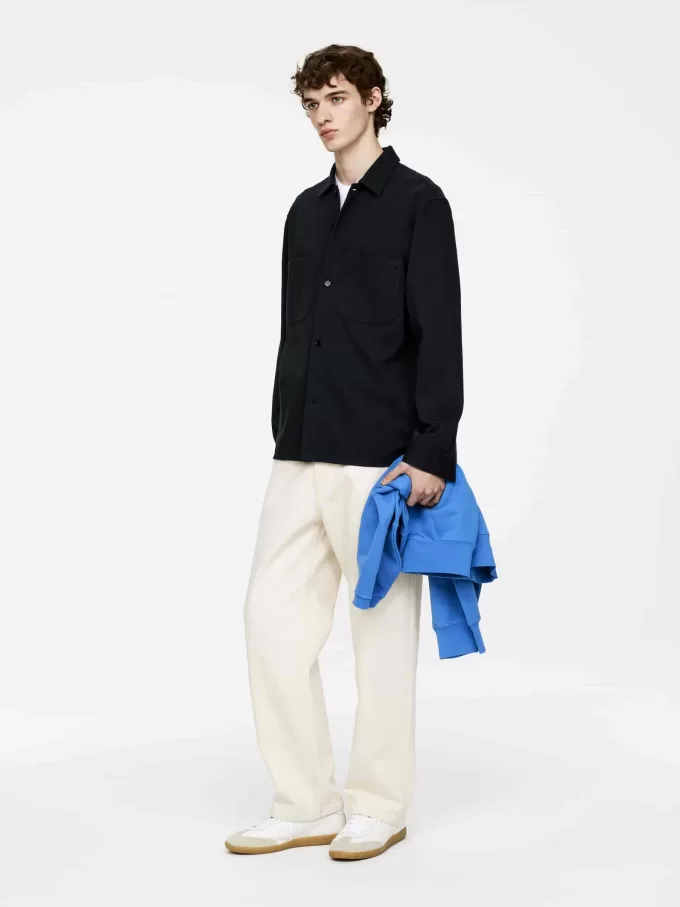 Overshirt i bomuldstwill