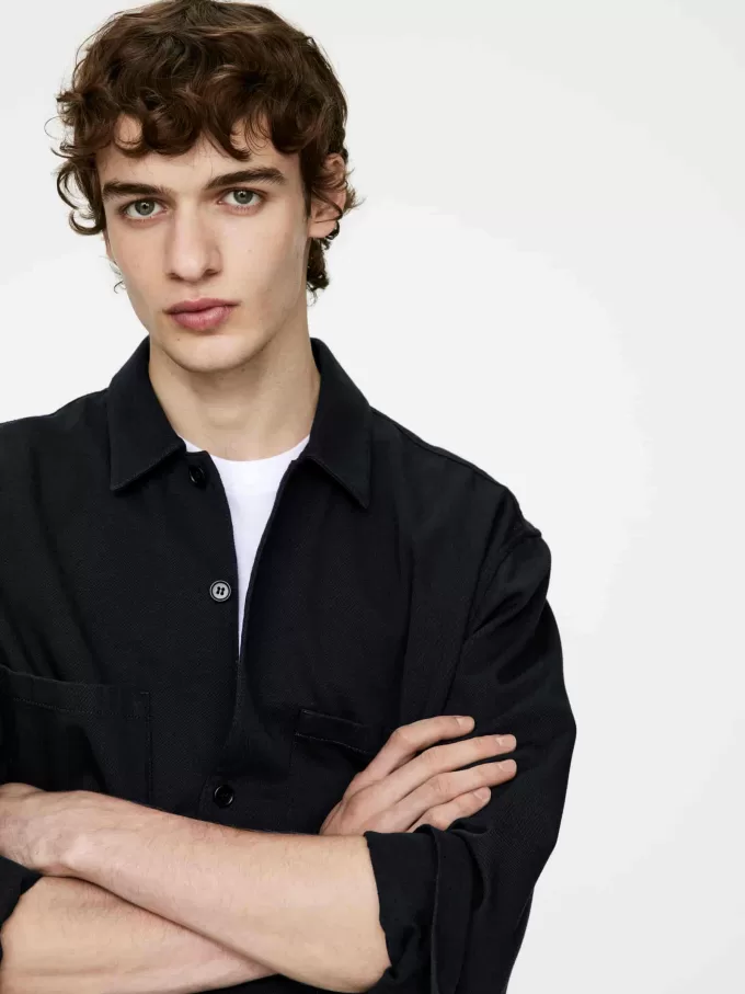 Overshirt i bomuldstwill