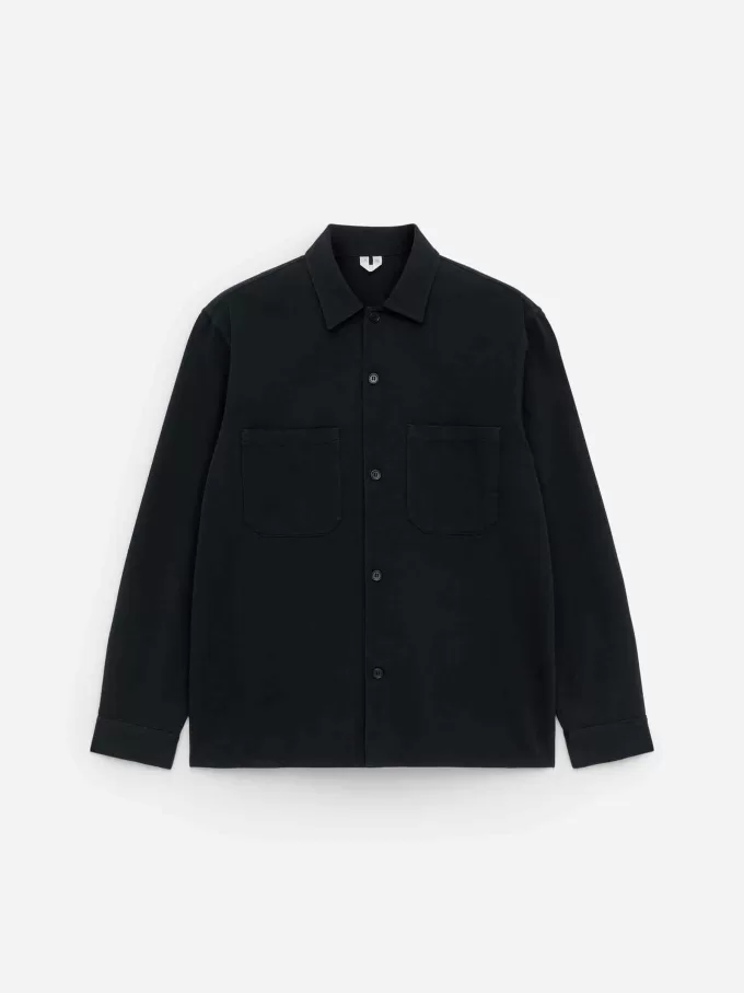 Overshirt i bomuldstwill