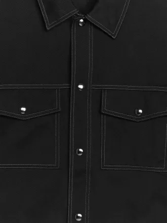 Overshirt i bomuldstwill