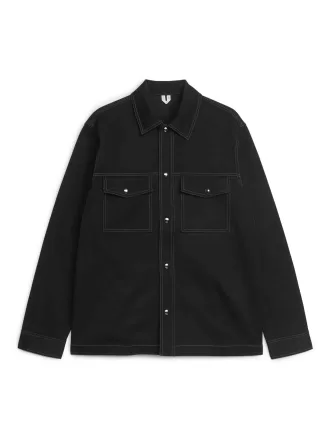 Overshirt i bomuldstwill