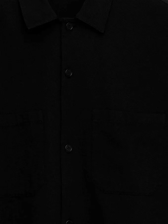 Overshirt i bomuldstwill