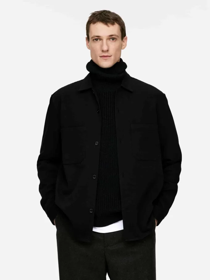 Overshirt i bomuldstwill