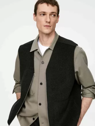 Overshirt i bomuldstwill