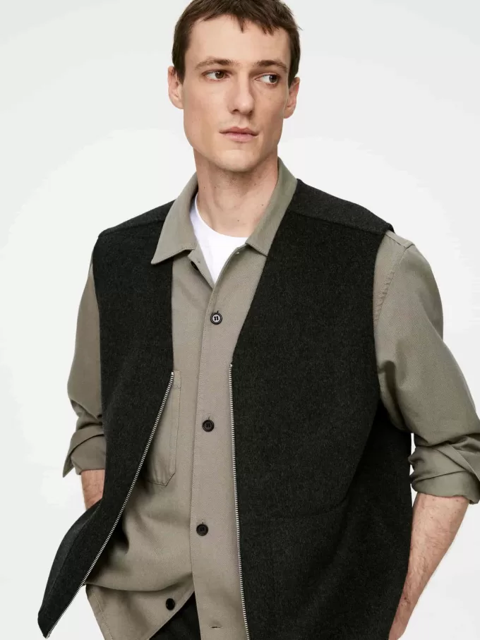 Overshirt i bomuldstwill Overshirt i bomuldstwill