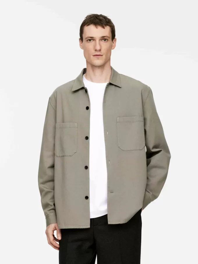 Overshirt i bomuldstwill Overshirt i bomuldstwill