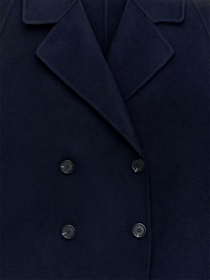 Oversized uldblandingsfrakke