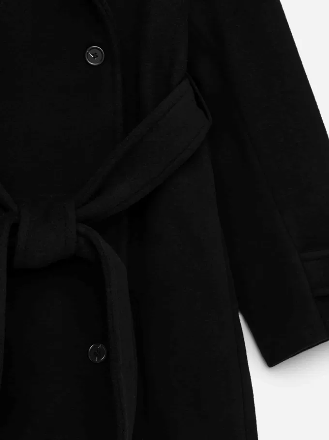 Oversized uldblandingsfrakke