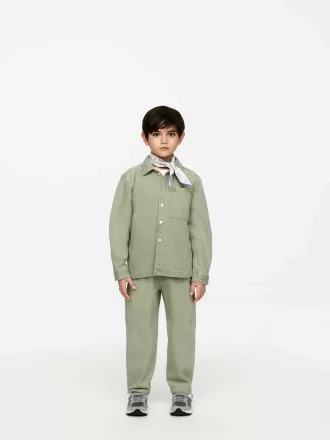 Overtrøje i vasket denim