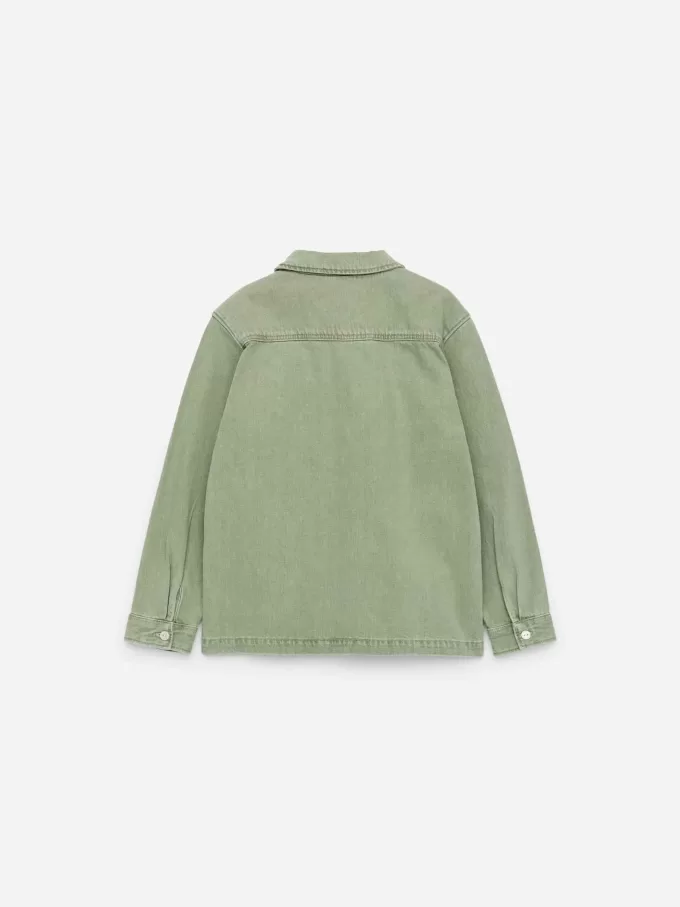 Overtrøje i vasket denim